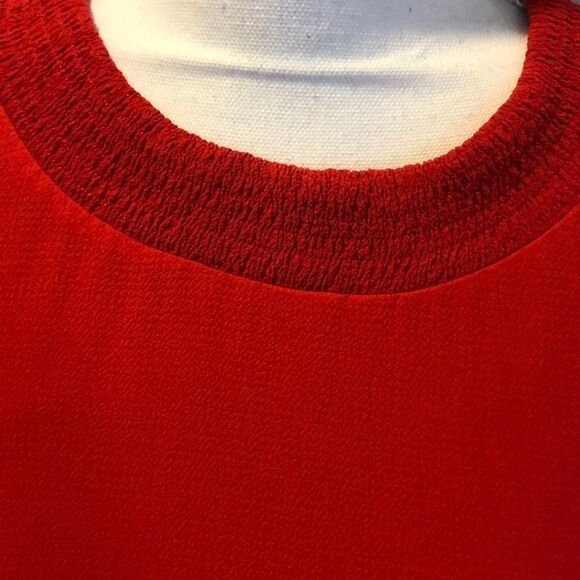 ZARA Red Cold Shoulder Above the Knee Dress Size S - Picture 2 of 7